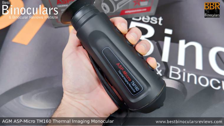 Holding the AGM Asp-Micro TM160 Thermal Imaging Monocular
