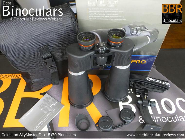 Celestron SkyMaster Pro 15x70 Binoculars and Accessories