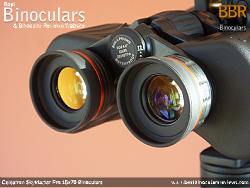 Ocular lenses on the Celestron SkyMaster Pro 15x70 Binoculars