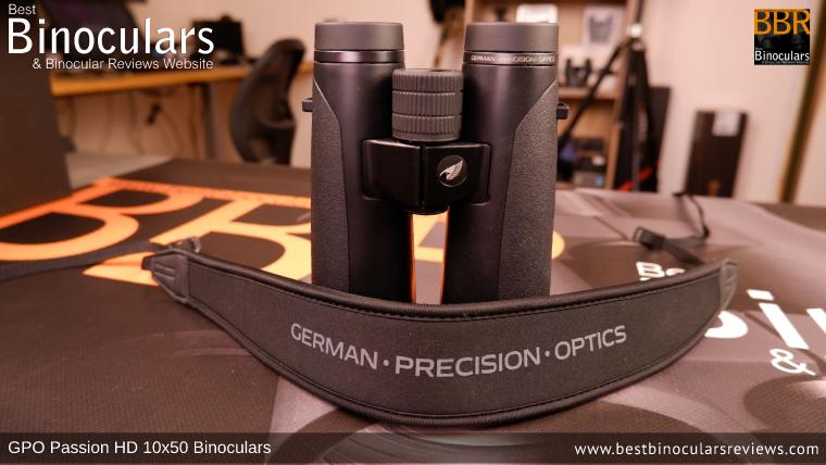 Neck Strap included with the GPO Passion HD 10x50 Binoculars