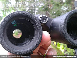 Deeply inset 32mm Objective lens on the Hawke Endurance ED 8x32 Binoculars