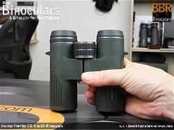 Holding the Hawke Frontier ED X 8x32 Binoculars