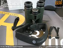 Neck strap on the Hawke Frontier ED X 8x32 Binoculars