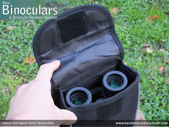 Inside the Helios Nitrosport 8x42 Binoculars Carry Case