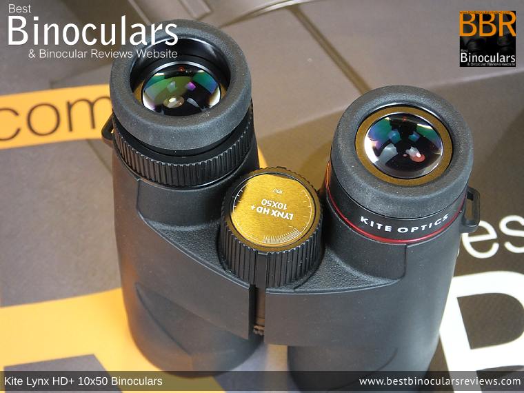 Eyecups on the Kite Lynx HD+ 10x50 Binoculars
