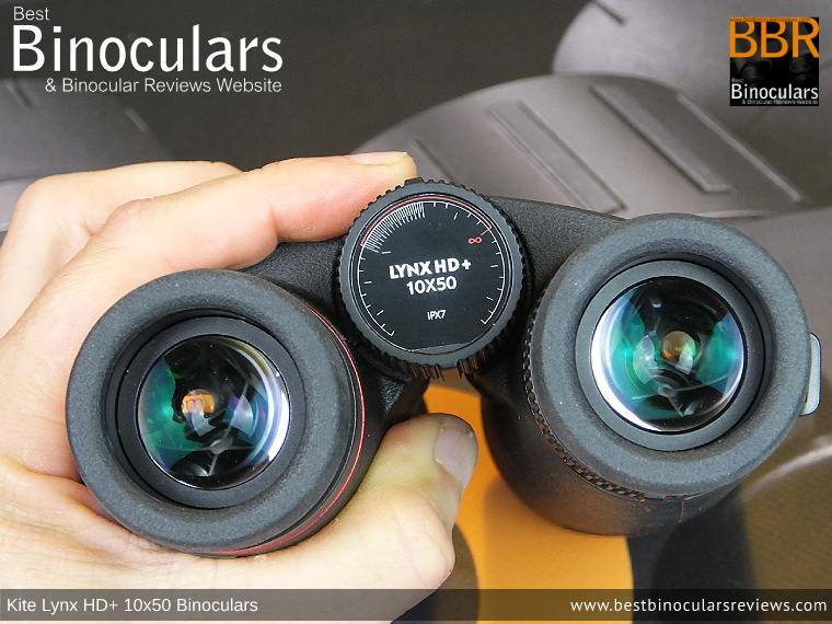 Adjusting the Focus Wheel on the Kite Lynx HD+ 10x50 Binoculars