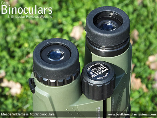 Eyecups on the Meade Wilderness 10x32 Binoculars