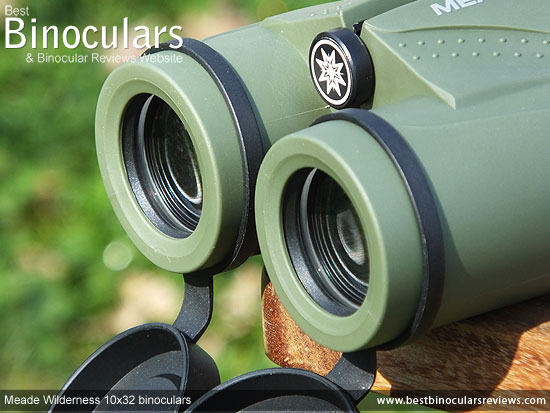 50mm Objective Lenses on the Meade Wilderness 10x32 Binoculars