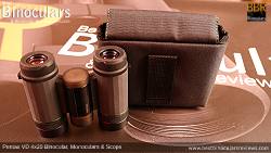 Inside the Carry Case & Pentax VD 4x20 Binoculars, Monocular & Spotting Scope