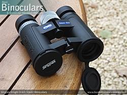 Lens Covers on the Snypex Knight D-ED 10x32 Binoculars