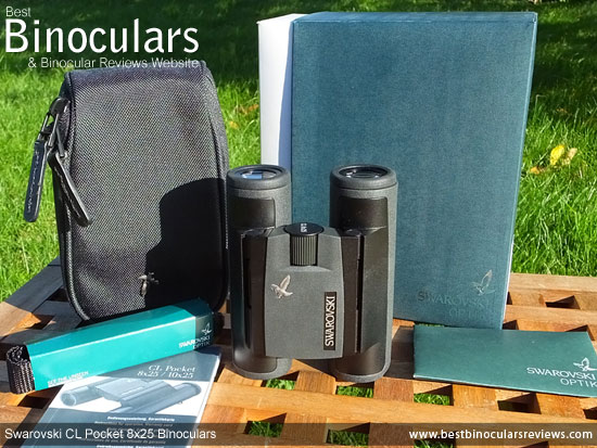 Swarovski CL 8x25 Pocket Binoculars with neck strap and case