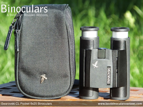 Carry Pouch and the Swarovski CL 8x25 Pocket Binoculars
