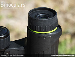 Eyecups on the Vanguard Orros 10x25 Binoculars